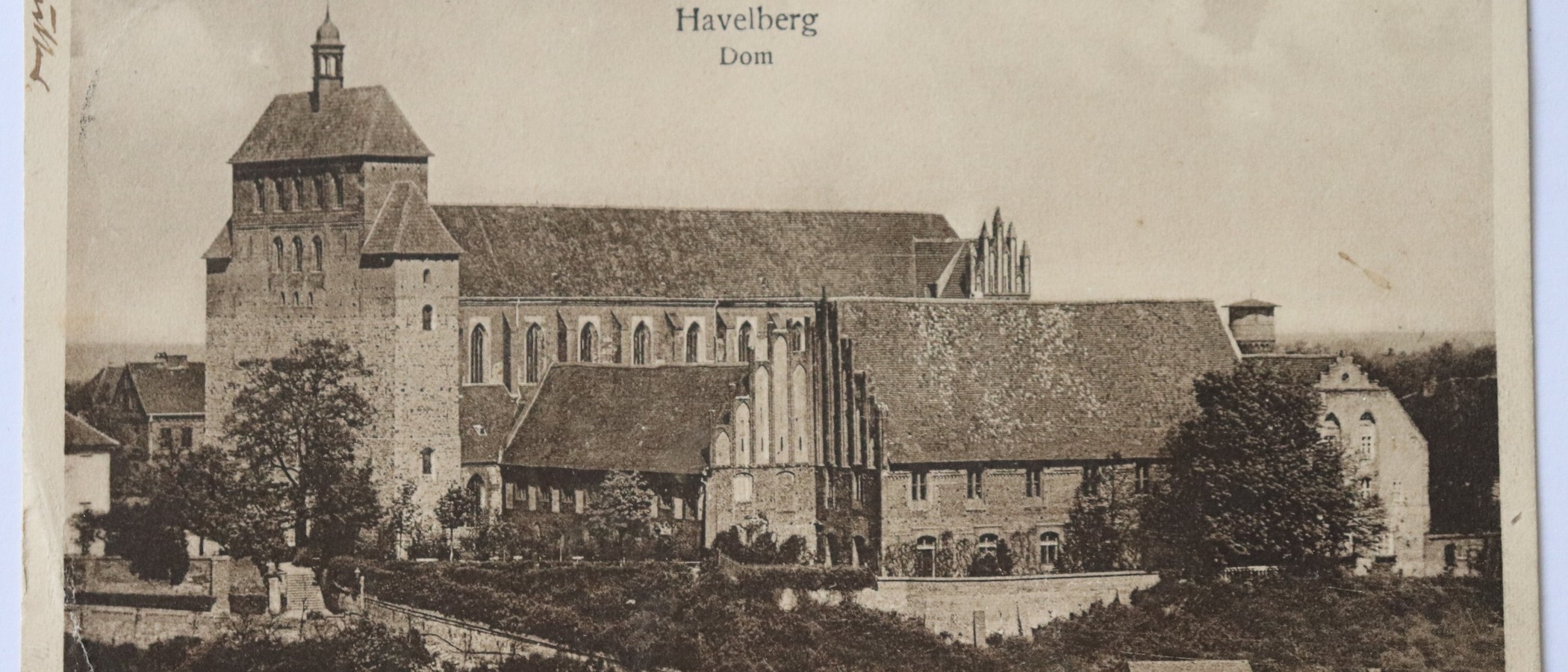 Dom zu Havelberg und Domtreppe, historische Ansicht