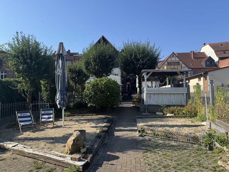Biergarten auf der Rückseite