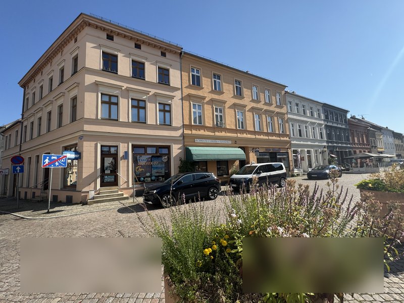 Ecke der Stadtinsel mit Blick auf das Haus