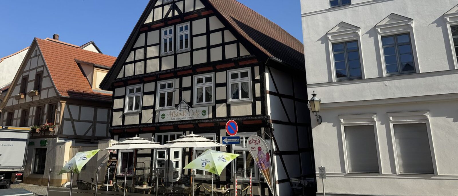 Fachwerkhaus Altstadtcafé und Pension in der Fischerstraße Havelberg